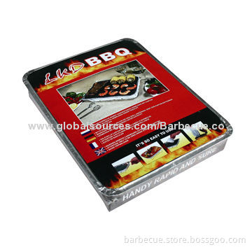 Disposable BBQ grill with charcoal, easy to install and practical charcoal cooking